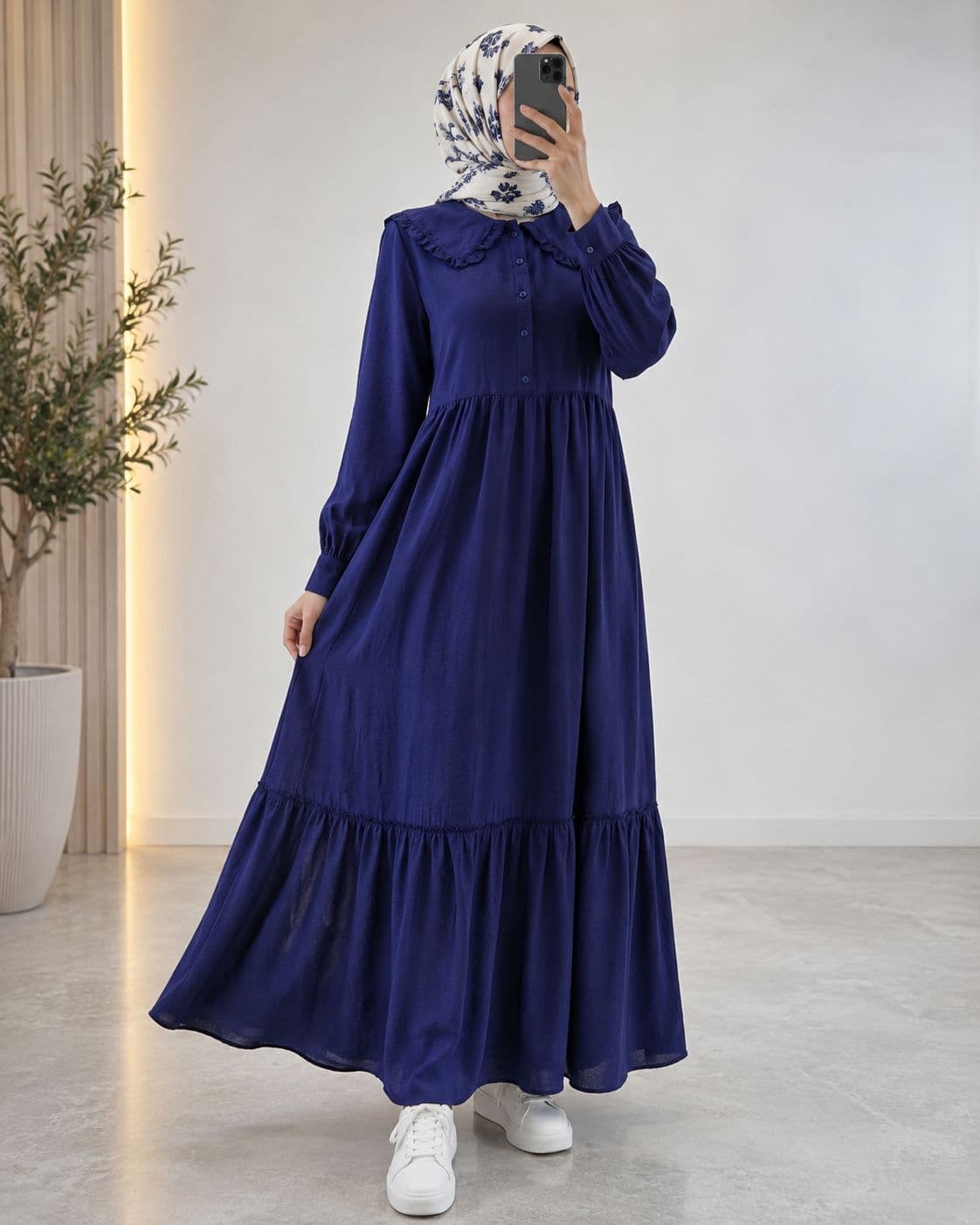 Viyana Elbise Lacivert